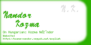 nandor kozma business card